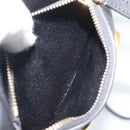 VALENTINO Shoulder Bag Leather Black Gold Tone Auth ka5473A-19