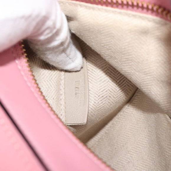 LOEWE Puzzle Small Hand Bag Leather 2way Pink Gold Tone Auth ka5476V