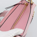 LOEWE Puzzle Small Hand Bag Leather 2way Pink Gold Tone Auth ka5476V-7