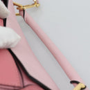 LOEWE Puzzle Small Hand Bag Leather 2way Pink Gold Tone Auth ka5476V-14
