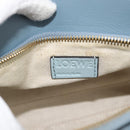 LOEWE Puzzle Small Hand Bag Leather 2way Light Blue Gold Tone Auth ka5477V-23