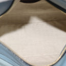 LOEWE Puzzle Small Hand Bag Leather 2way Light Blue Gold Tone Auth ka5477V-10