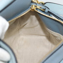 LOEWE Puzzle Small Hand Bag Leather 2way Light Blue Gold Tone Auth ka5477V-24