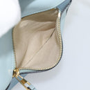 LOEWE Puzzle Small Hand Bag Leather 2way Light Blue Gold Tone Auth ka5477V-28