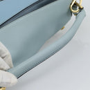 LOEWE Puzzle Small Hand Bag Leather 2way Light Blue Gold Tone Auth ka5477V-8
