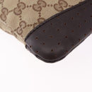 GUCCI GG Canvas Shoulder Bag Beige Silver 147671 Auth ka5478-12