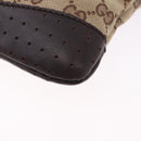 GUCCI GG Canvas Shoulder Bag Beige Silver 147671 Auth ka5478-13