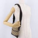 GUCCI GG Canvas Shoulder Bag Beige Silver 147671 Auth ka5478-21
