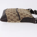 GUCCI GG Canvas Shoulder Bag Beige Silver 147671 Auth ka5478-4