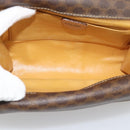 CELINE Macadam Shoulder Bag PVC Leather Brown Gold Tone Auth ka5479A-17