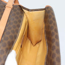 CELINE Macadam Shoulder Bag PVC Leather Brown Gold Tone Auth ka5479A-18