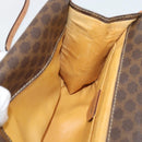 CELINE Macadam Shoulder Bag PVC Leather Brown Gold Tone Auth ka5479A-19