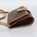 CELINE Macadam Shoulder Bag PVC Leather Brown Gold Tone Auth ka5479A-4