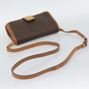CELINE Macadam Shoulder Bag PVC Leather Brown Gold Tone Auth ka5479A-7