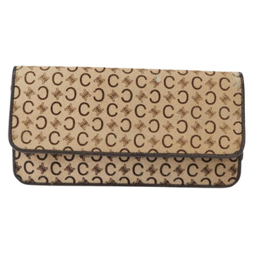 CELINE C Macadam Canvas Shoulder Bag Canvas Beige Gold Auth ka548 - 0