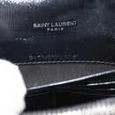 SAINT LAURENT Chain Shoulder Bag Leather Black Silver 742920 Auth ka5481V-22