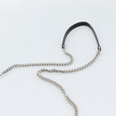 SAINT LAURENT Chain Shoulder Bag Leather Black Silver 742920 Auth ka5481V-8