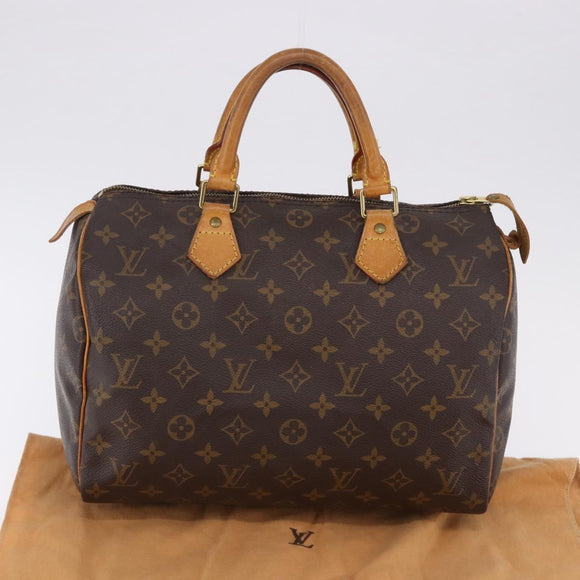 LOUIS VUITTON Monogram Speedy 30 Hand Bag M41526 LV Auth ka5482A