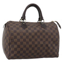 LOUIS VUITTON Damier Ebene Speedy 30 Hand Bag N41364 LV Auth ka5484-1