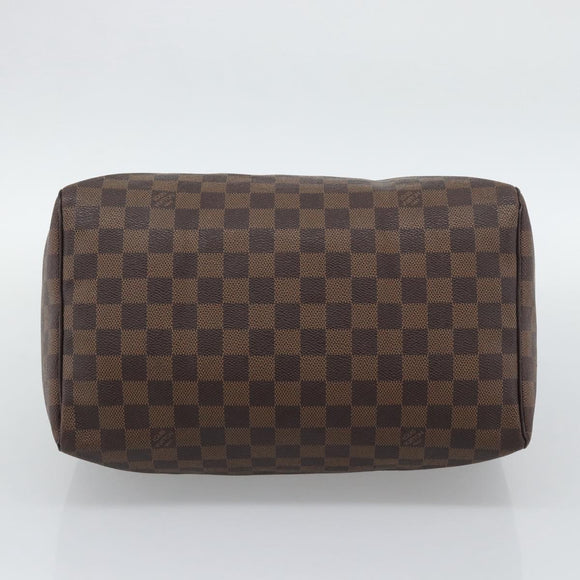 LOUIS VUITTON Damier Ebene Speedy 30 Hand Bag N41364 LV Auth ka5484