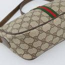 GUCCI GG Supreme Web Sherry Line Shoulder Bag PVC Beige 89 02 054 Auth ka5486-11