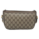 GUCCI GG Supreme Web Sherry Line Shoulder Bag PVC Beige 89 02 054 Auth ka5486-3