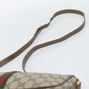 GUCCI GG Supreme Web Sherry Line Shoulder Bag PVC Beige 89 02 054 Auth ka5486-8