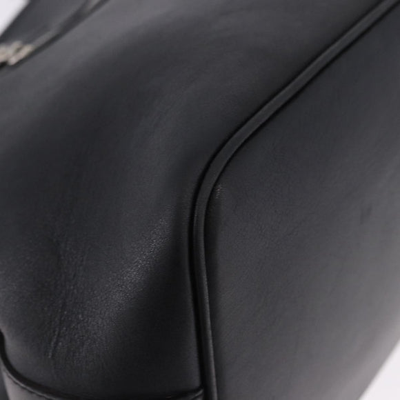Salvatore Ferragamo Hand Bag Leather Black Silver Auth ka5488