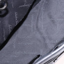 Salvatore Ferragamo Hand Bag Leather Black Silver Auth ka5488-11