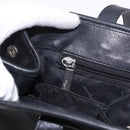 Salvatore Ferragamo Hand Bag Leather Black Silver Auth ka5488-19