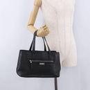 Salvatore Ferragamo Hand Bag Leather Black Silver Auth ka5488-21