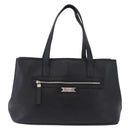 Salvatore Ferragamo Hand Bag Leather Black Silver Auth ka5488-13