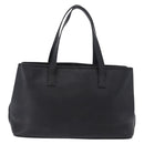 Salvatore Ferragamo Hand Bag Leather Black Silver Auth ka5488-2
