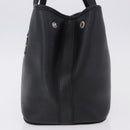 Salvatore Ferragamo Hand Bag Leather Black Silver Auth ka5488-3