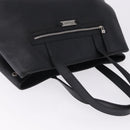 Salvatore Ferragamo Hand Bag Leather Black Silver Auth ka5488-6