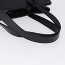 Salvatore Ferragamo Hand Bag Leather Black Silver Auth ka5488-7