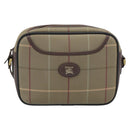 Burberrys Nova Check Shoulder Bag Canvas Beige Gold Tone Auth ka5489-13