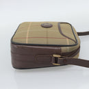 Burberrys Nova Check Shoulder Bag Canvas Beige Gold Tone Auth ka5489-4