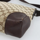 GUCCI GG Canvas Shoulder Bag Beige Silver 11427 Auth ka5492-12