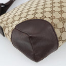 GUCCI GG Canvas Shoulder Bag Beige Silver 11427 Auth ka5492-13
