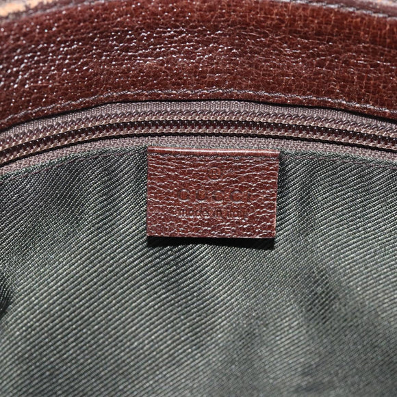 GUCCI GG Canvas Shoulder Bag Beige Silver 11427 Auth ka5492