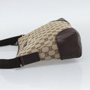 GUCCI GG Canvas Shoulder Bag Beige Silver 11427 Auth ka5492-4