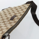 GUCCI GG Canvas Shoulder Bag Beige Silver 11427 Auth ka5492-6