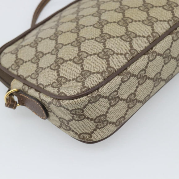 GUCCI GG Supreme Shoulder Bag PVC Leather Beige Gold 007 115 6428 Auth ka5493