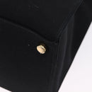 FENDI FENDACE Tote Bag Canvas 2way Black Gold 7VA558 Auth ka5494M-16