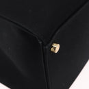 FENDI FENDACE Tote Bag Canvas 2way Black Gold 7VA558 Auth ka5494M-17