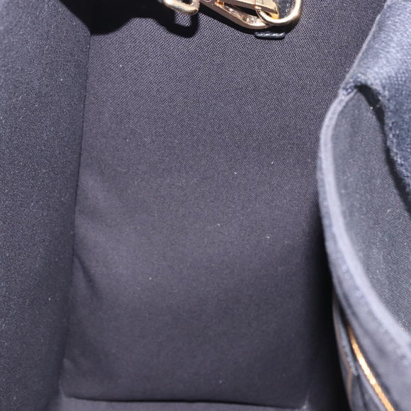 FENDI FENDACE Tote Bag Canvas 2way Black Gold 7VA558 Auth ka5494M