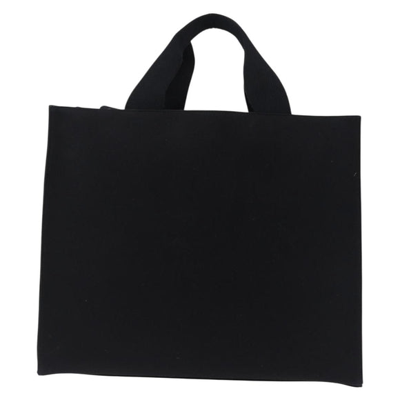 FENDI FENDACE Tote Bag Canvas 2way Black Gold 7VA558 Auth ka5494M