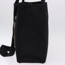 FENDI FENDACE Tote Bag Canvas 2way Black Gold 7VA558 Auth ka5494M-3