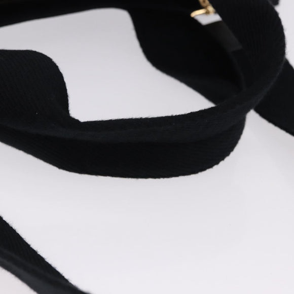 FENDI FENDACE Tote Bag Canvas 2way Black Gold 7VA558 Auth ka5494M